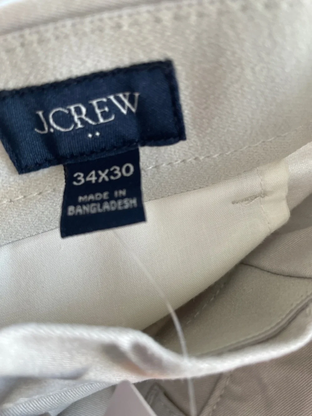 J. Crew‎ Men's Slim Fit TruTemp365 Chino Pant in Stone 34x30 Style CO402